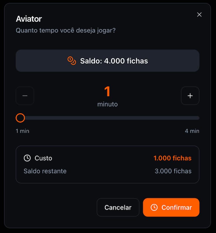 Seletor de tempo - Play365